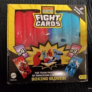 Rock ‘Em Sock ‘Em Robots Fight Cards Card Game with Two Boxing Gloves Team Game